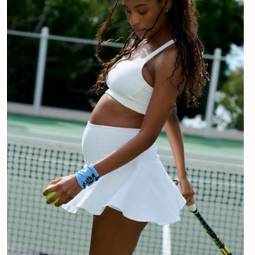 FP Movement x Hatch Pleats And Thank You Maternity Skort in white medium